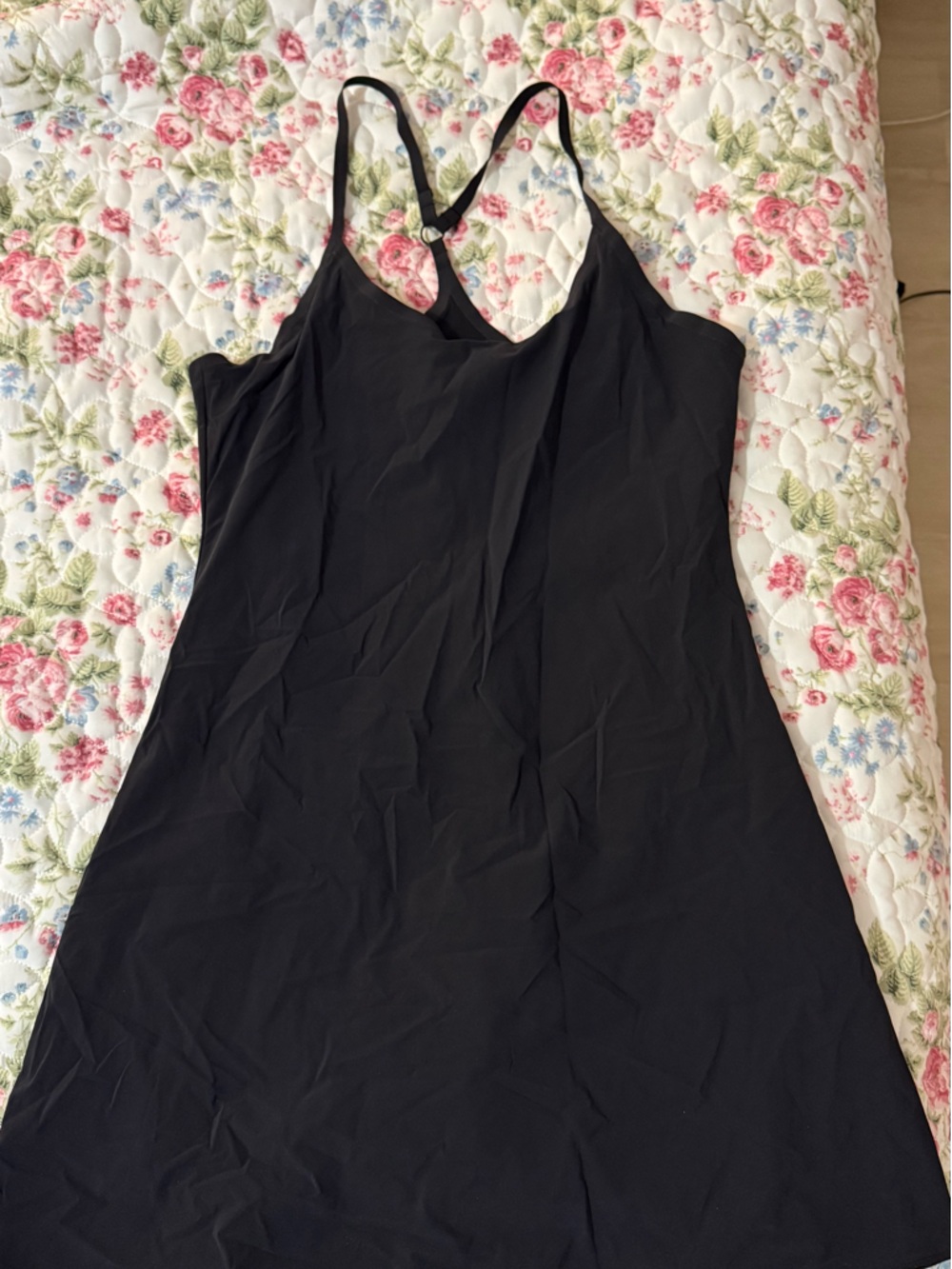 Outdoor Voices Black Racerback Dress with shorts M